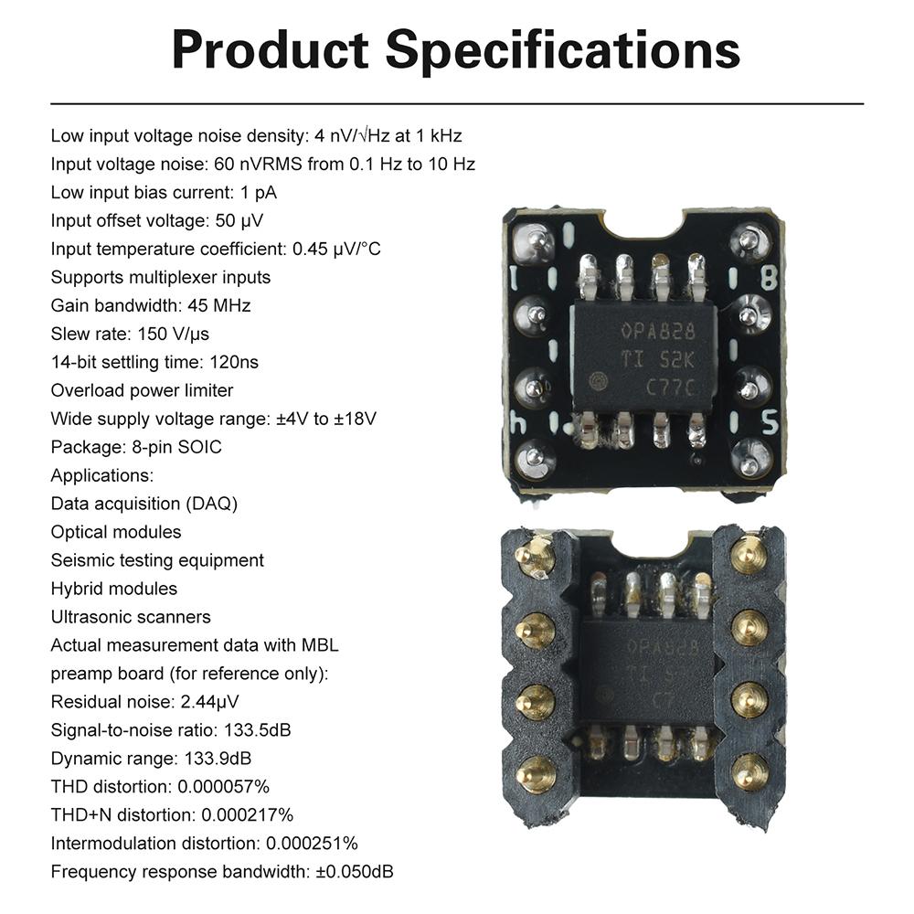 OPA828 Single Operational Amplifier To Dual Operational Amplifier Board Electronic Compoennt Kit