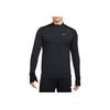 Nike Printed Logo Stand Collar Long Sleeve T-Shirt Men Tops Black DD5663-010