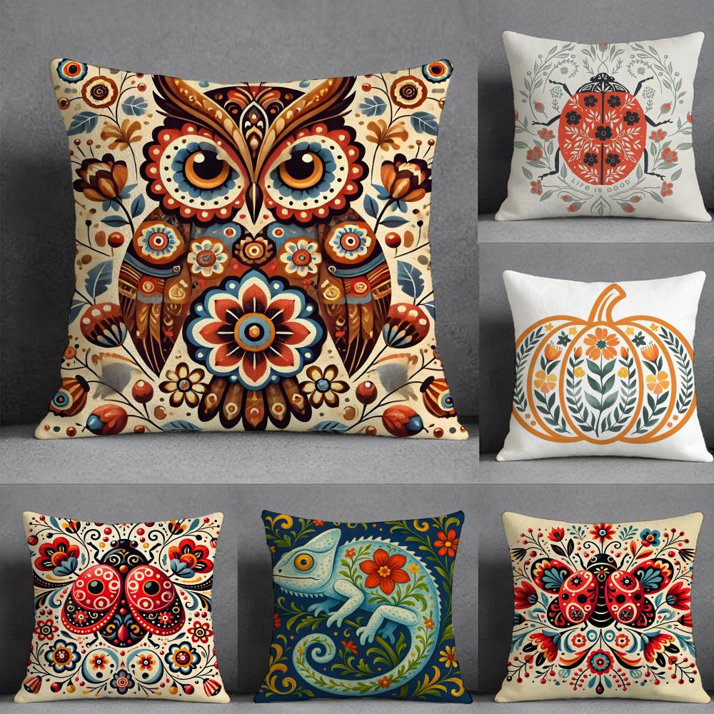 Natural Floral Colors Pillow Case Pillowcase Doublesided Printed Sofa Cushion Bedroom Headboard Pillow