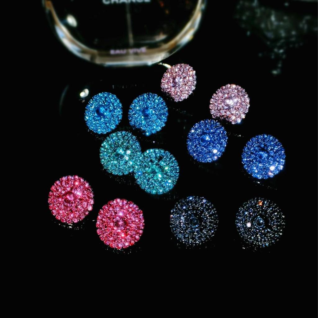 DINGKA Geometryczne Kolczyki Koła z Cyrkoniami dla Kobiet