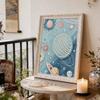 DIY Pearl Painting Set Planet Pattern Home Decoration Handmade Sticky Diamond Creative Canvas Pearl Art Painting Crafts Perfect Gift