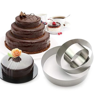 Round Cake Food Grade Stainless Steel Ring Baking Pudding Baking Tool 3PCS