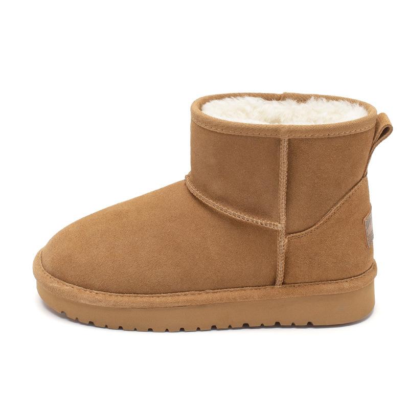 Augustus Snow Boots Women's Autumn and Winter 2025 New Fleece Thickened Outer Wear Flat-soled Cotton Shoes Platform Bread Shoes