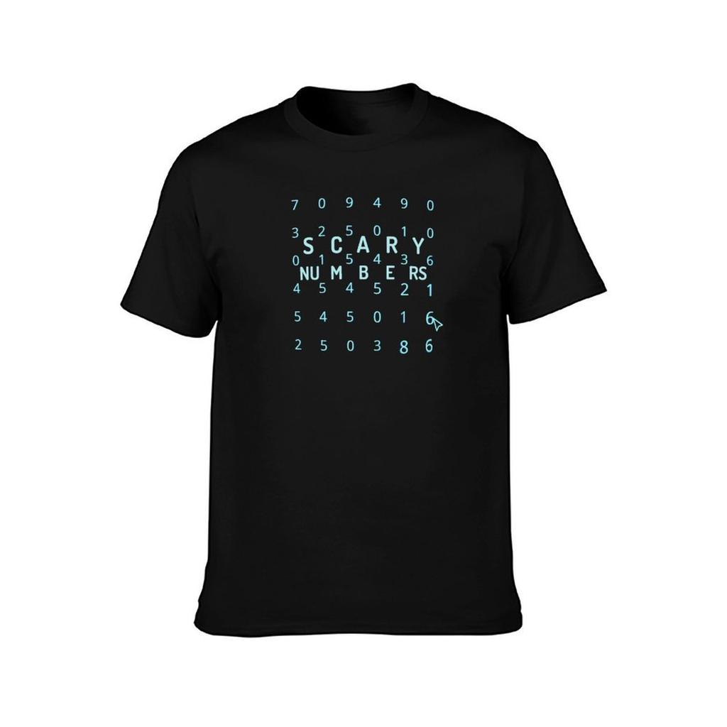 Lumon Gruselige Zahlen T-Shirt Herren Grafik-T-Shirts T-Shirts für Mann Baumwolle Weiches T-Shirt