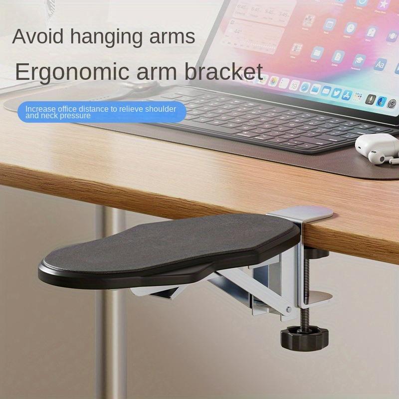 Ergonomic Computer Desk Arm Rest Pad Wrist Rest Support for Keyboard Armrest Extender Rotating Mouse Pad Holder Rack