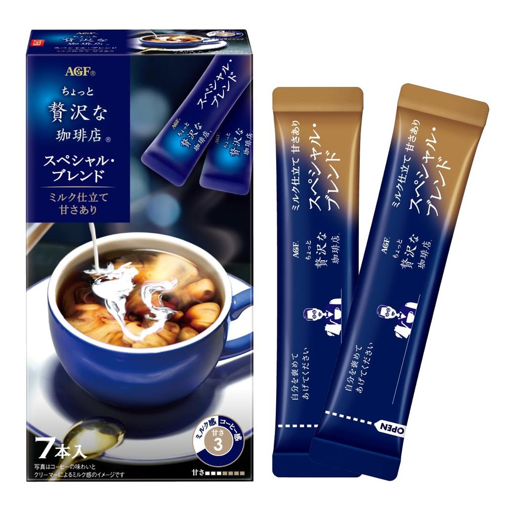 AGF A Little Luxury Coffee Shop Stick Coffee Special Blend (7 Sticks X 6 Boxes) [Cafe Au Lait] [Cafe Latte]