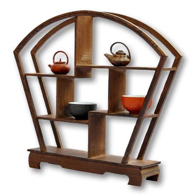 VICHE CATT Chinese Tea Incense Vase Display Wooden Flower Japanese Modern Antique Object Utensil, Burner, Bonsai, Stand, Rack, Style, Furniture, (Fan