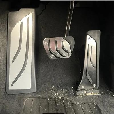 For BMW 3 Series G20 G21 330i 330e 430i 440i - LHD Gas Brake Foot Pedal Cover Cap Footrest Pads Trim Kit No Drill Steel