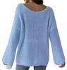Valentine's Day Heart Embroidery One-Shoulder Pullover Sweater for Women