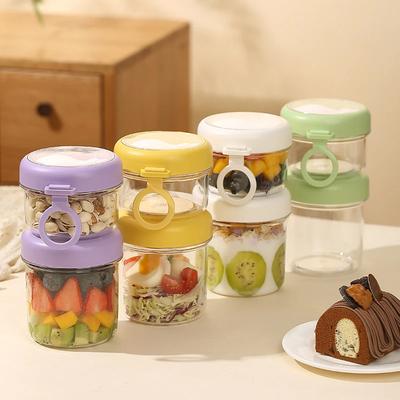 Portable Oatmeal Cup Cereal Nut Yogurt Salad Cup With Fork Leak-proof Picnic Lunch Box  Food Storage Container for Students