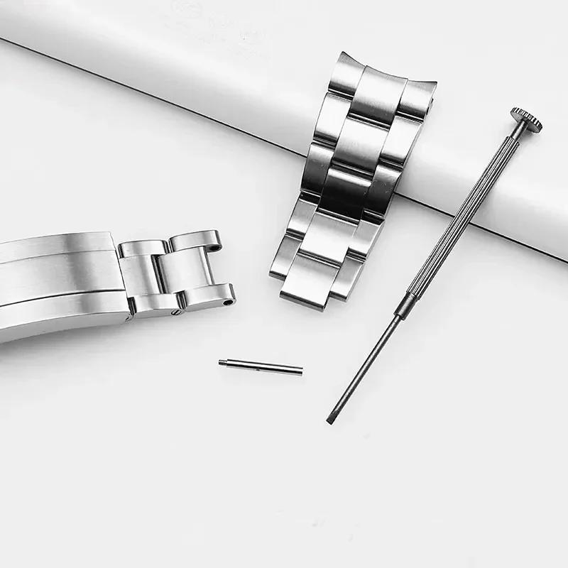 Watch Bracelet for Rolex Explorer Ditongna Diver the Green Black Water Ghost King Accessory 20mm 904L Solid Steel Watch Chain