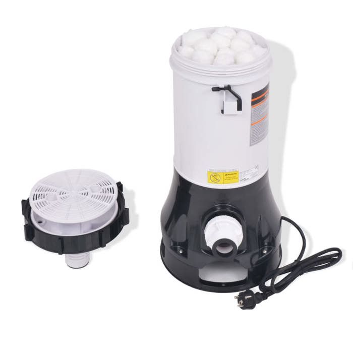 VidaXL Pompe Filtrante de Piscine Système de Filtration Bille Filtrante Pompe de Filtration Jardin Patio Cour Extérieur 185 91171