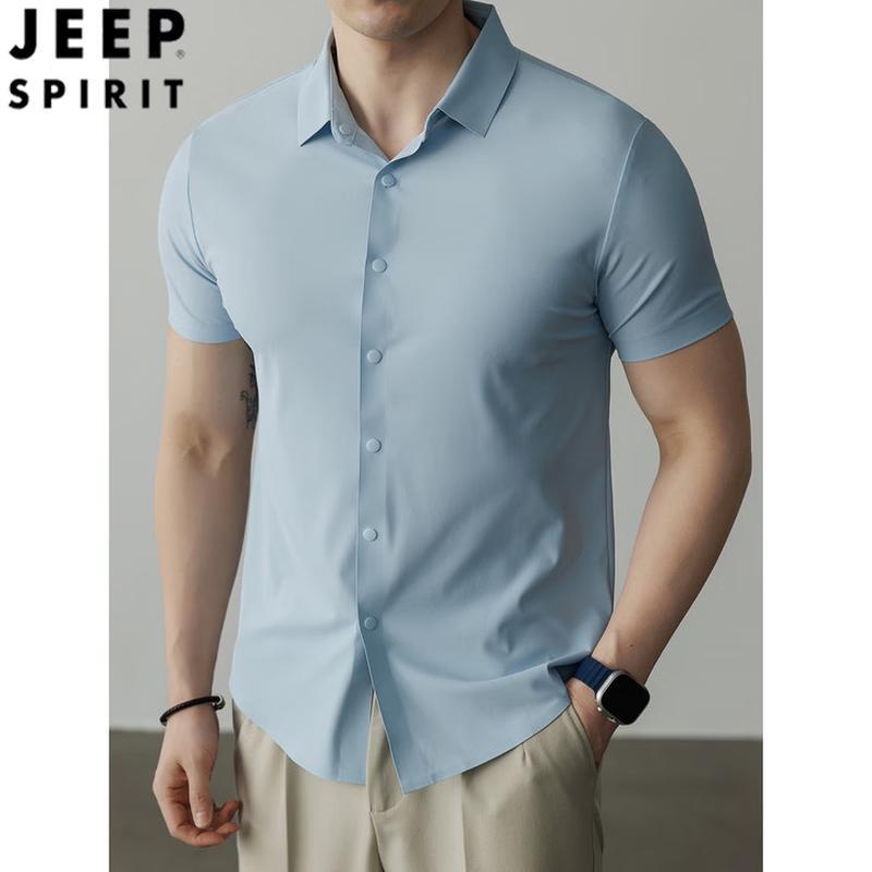 

Мужская рубашка JEEP SPIRIT с коротким рукавом в стиле business casual 54/2XL
