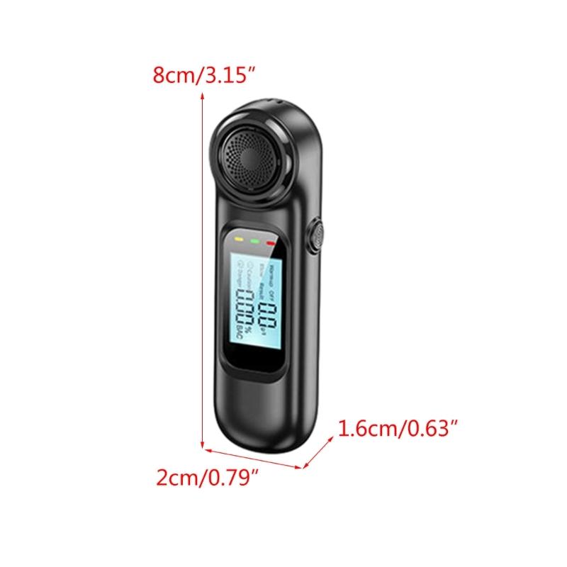 Portable Tester Reliable Measurement Convenient Breathalyzer with Sensitive Sensor for Driver Traffic Officers & Safes