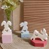 Easter Bunny Silicone Mold for Candle Making 3D Rabbit Resin Soap Craft Mold Easy Demolding Reusable Mold for DIY Easter Decor