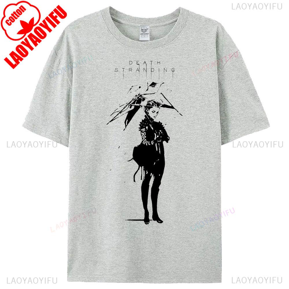 Death Stranding Theme Series Printed Tshirt Original Design Hot Sale Tops Game Lover Men Women Fashion Crewneck Cotton Tee