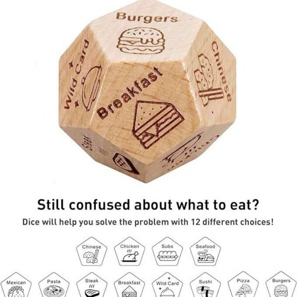 12 sided Food Decision Dice Games Decision Make Date Night Dice Christmas Birthday