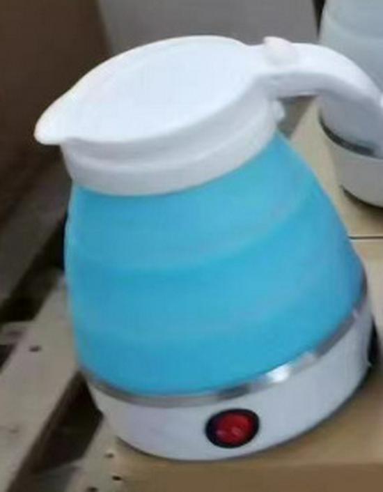 Kompakter faltbarer elektrischer Reisewasserkocher mit Silikonkörper und automatischer Abschaltung – Ideales Geschenk für Studenten