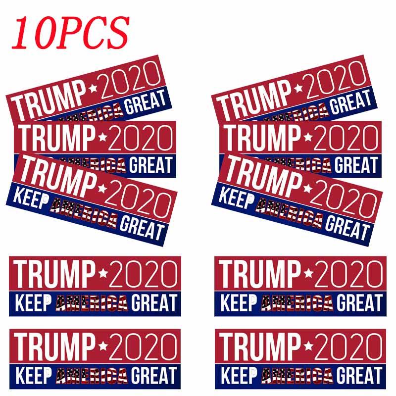 Donald 10pcs Trump Bumper Sticker 2020 Keep America Great Car Wall Stickers Set
