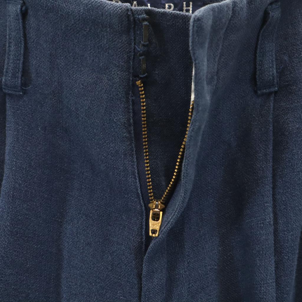 RALPH RALPH LAUREN linnen tack Tapered broek 7 Marineblauw Dames Gebruikt