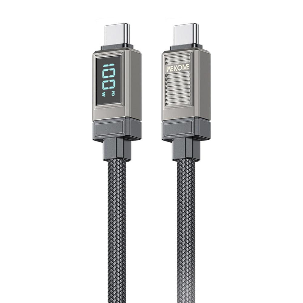 

WEKOME WDC-41 Raython Series Type-C to Type-C 100W Super Fast Charging Data Cable with Smart Digital Display A