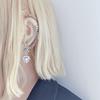 Punk Vintage Women Earrings Metal Chain Cross Heart Personalized Hip Hop One Pieces Ear Bone Clips Party Jewelry Gifts