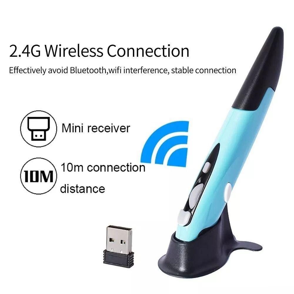 Portable 2.4GHz Presenter Vertical ABS Wireless Mice New Pen Mouse
