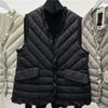 Autumn and winter new light and short vest vest, fashionable foreign lace V-neck white duck down vest jacket