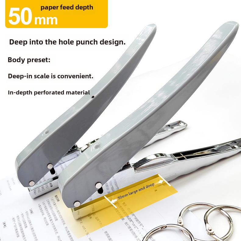 Multi-function Single Hole Puncher for Student Stationery and Loose-Leaf Binding