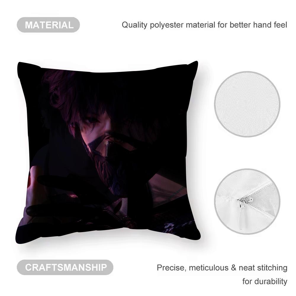 Hot Game Love And Deepspace Cushion Cover Anti-dustmite Pillowcase Invisible Zipper Silky Short Plush Sofa Cushion Cover