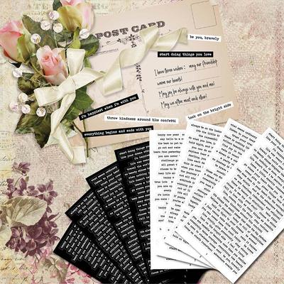 406 kusů Vintage nálepky s texty pro malou konverzaci DIY Scrapbooking Deník Album Happy Plan Dekorace na dárek