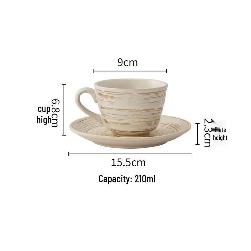 Nufeng Striped Ceramic Coffee & Tea Cup Set