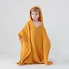 Children's Cotton Gauze Hooded Poncho Bath Towel - Absorbent Wearable Swim Wrap