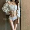 Women's Summer Thin Sexy Leopard Print Bow Hollow Cotton Crotch Ice Silk Non-mark Low Waist Briefs