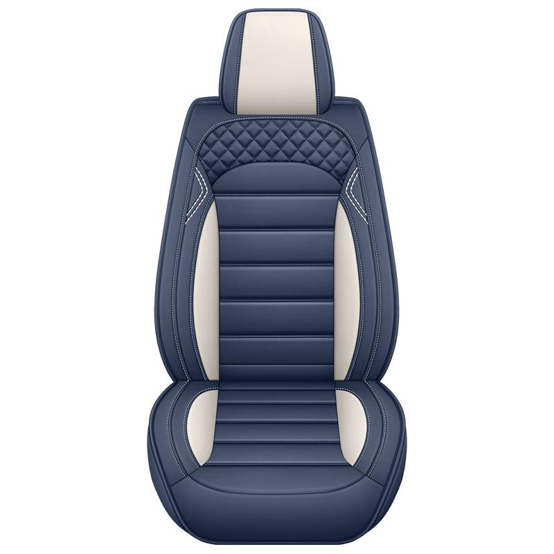 5-Seat Faux Leather Full Coverage Car Seat Covers, All-Season Wear-Resistant & Breathable, Soft Comfort with 3D Side Wing Design, Adjustable Rear Seat