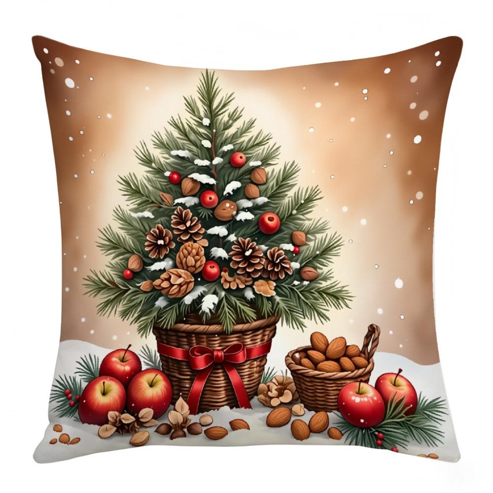 45x45cm Christmas Day Pillowcase Gingerbread Man Pillow Case Throw Pillow Cover  Holiday Supplies Style D