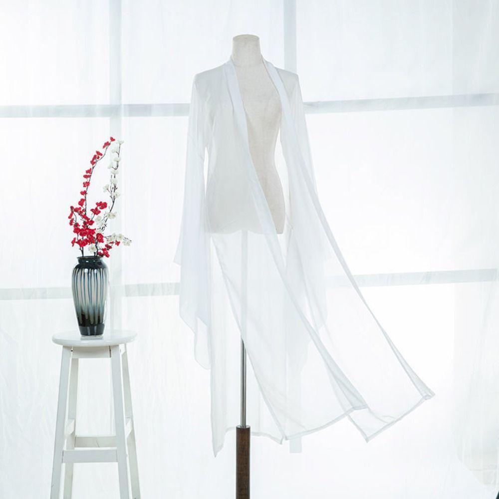 

Chinese Chinese Sleeve Shirt Tang Dynasty Hanfu Traditional Mujer Cosplay Stage Costume Daily білий