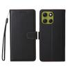 For Motorola Moto G86 Power 5G/G86 5G Case RFID Blocking 3 Card Slots PU Leather Phone Cover with Wrist Strap