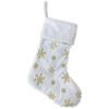 Furry White Christmas Stocking Sequined Santa Gift Pocket Xmas Tree Sock Pendant  Fireplace