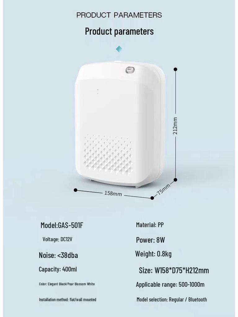 Automatic Essential Oil Aroma Diffuser for Home, Hotel, Club, and KTV with Spray Perfume Refill