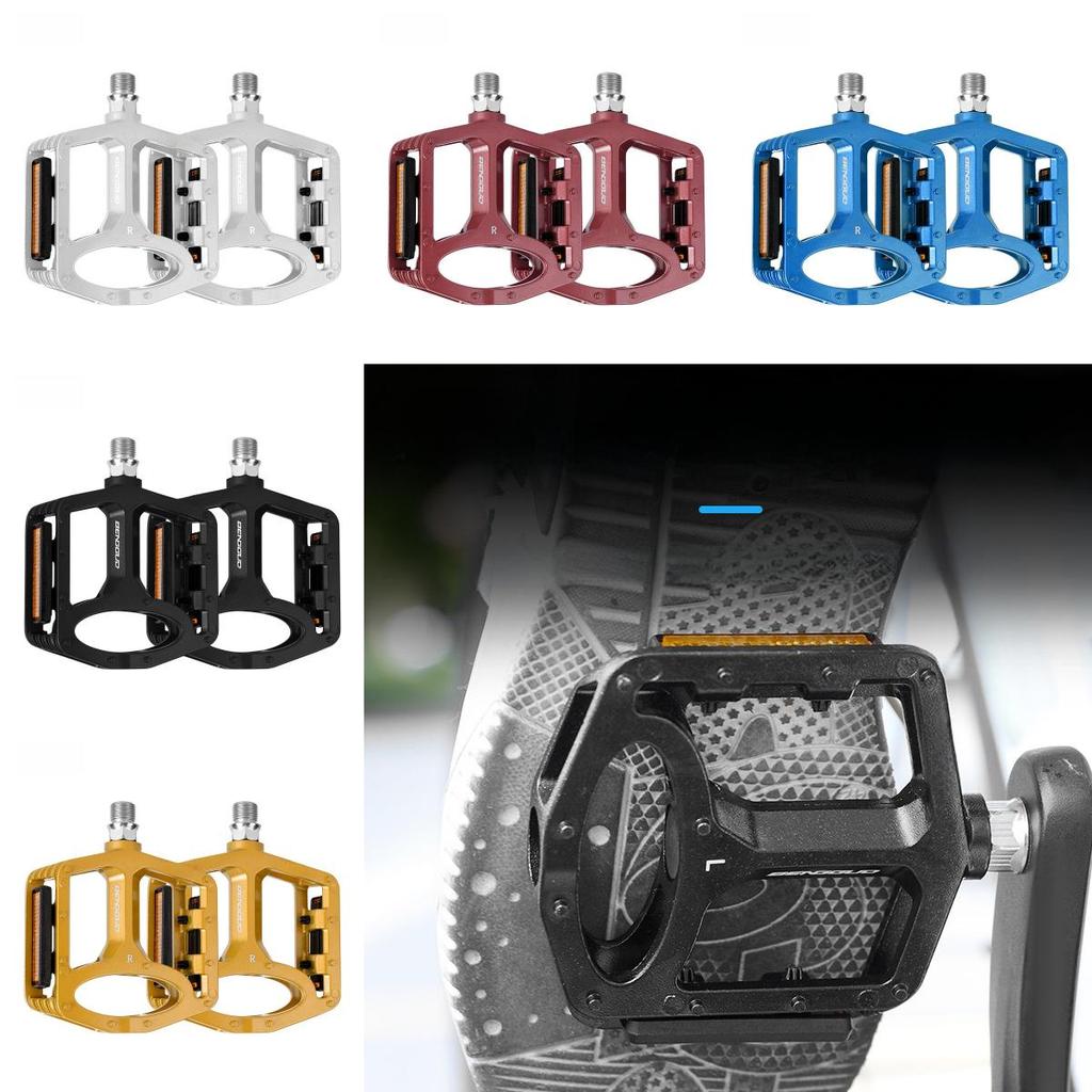 Cykelpedal med dubbla lager i aluminiumlegering för mountainbikecykling och pendling