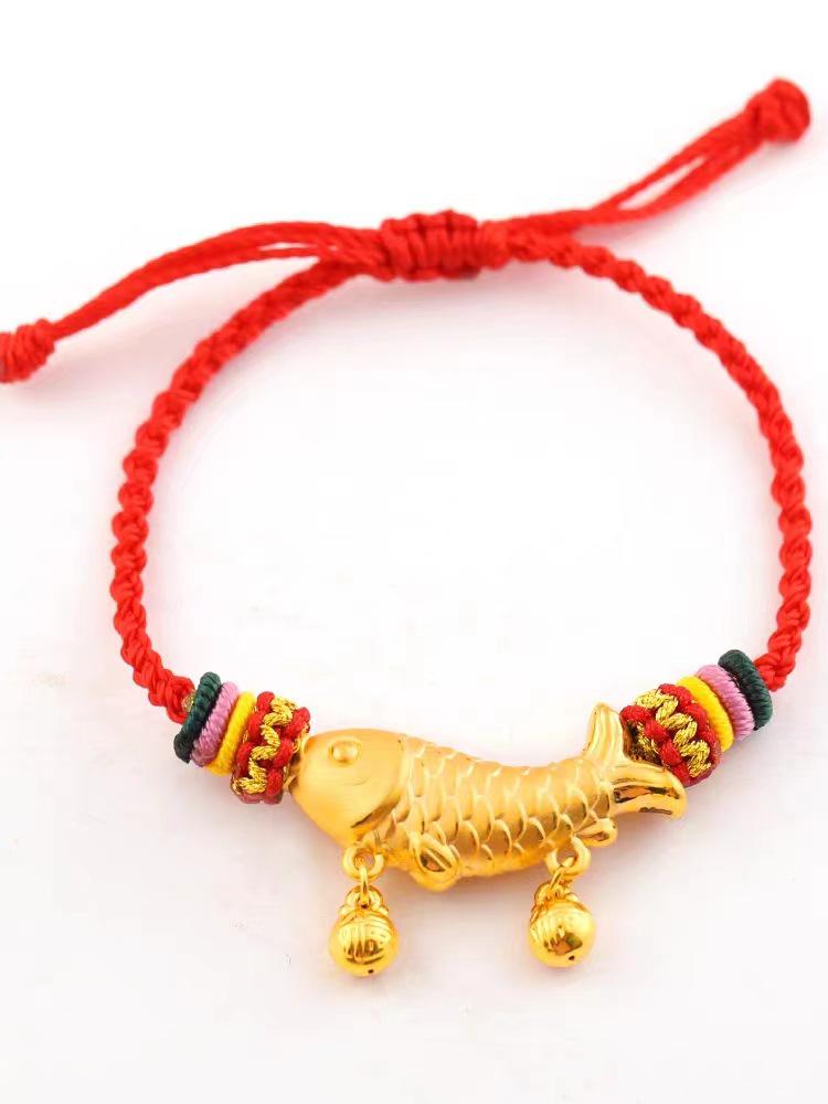 Lulutong Goldfish Pendant Necklace - Sand Gold, Clavicle Chain, Light Luxury, Good Luck Carp Design