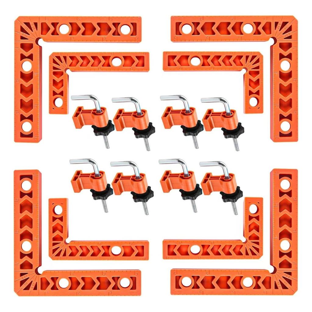 8 Set Corner Clamps for Woodwork 90 Degree Right Angle Clamp for Precise Positioning and Stability for DIY Projects