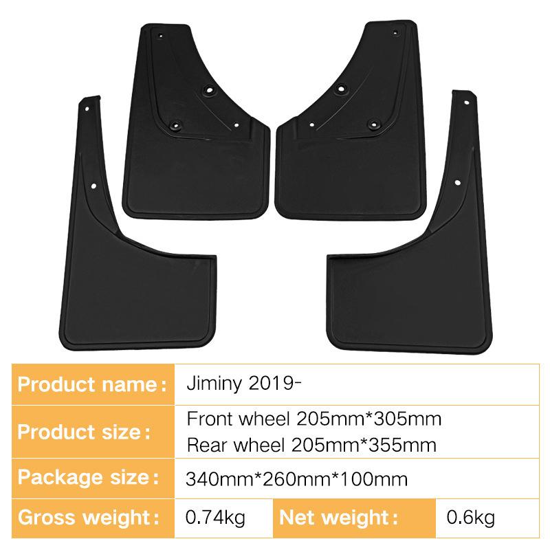 For SUZUKI Jimny - Automotive Tire Mudguard Waterproof Prevent Mud Splashing Car Mud Flaps Fender Trim 4pcs Accessories