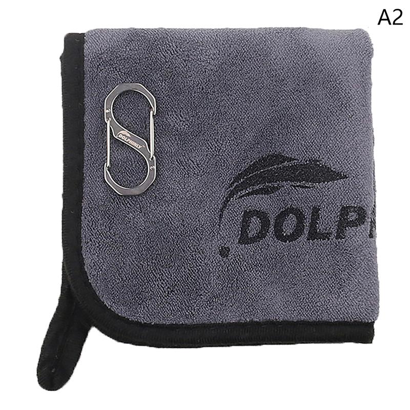 Portable Buckle Fishing Towel With Thickened Anti Slip And Hand Wiping Properties Absorbent Cotton Towel Outdoor Fishing Tool