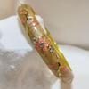 1cm Chinese Cloisonne Bracelet Traditional Women's Hand Bracelet  Gifts for Women Girl