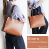 Tote Bag Lightweight A4 Compatible Compact Tote A0011 [ANDSHIN] (Brown)