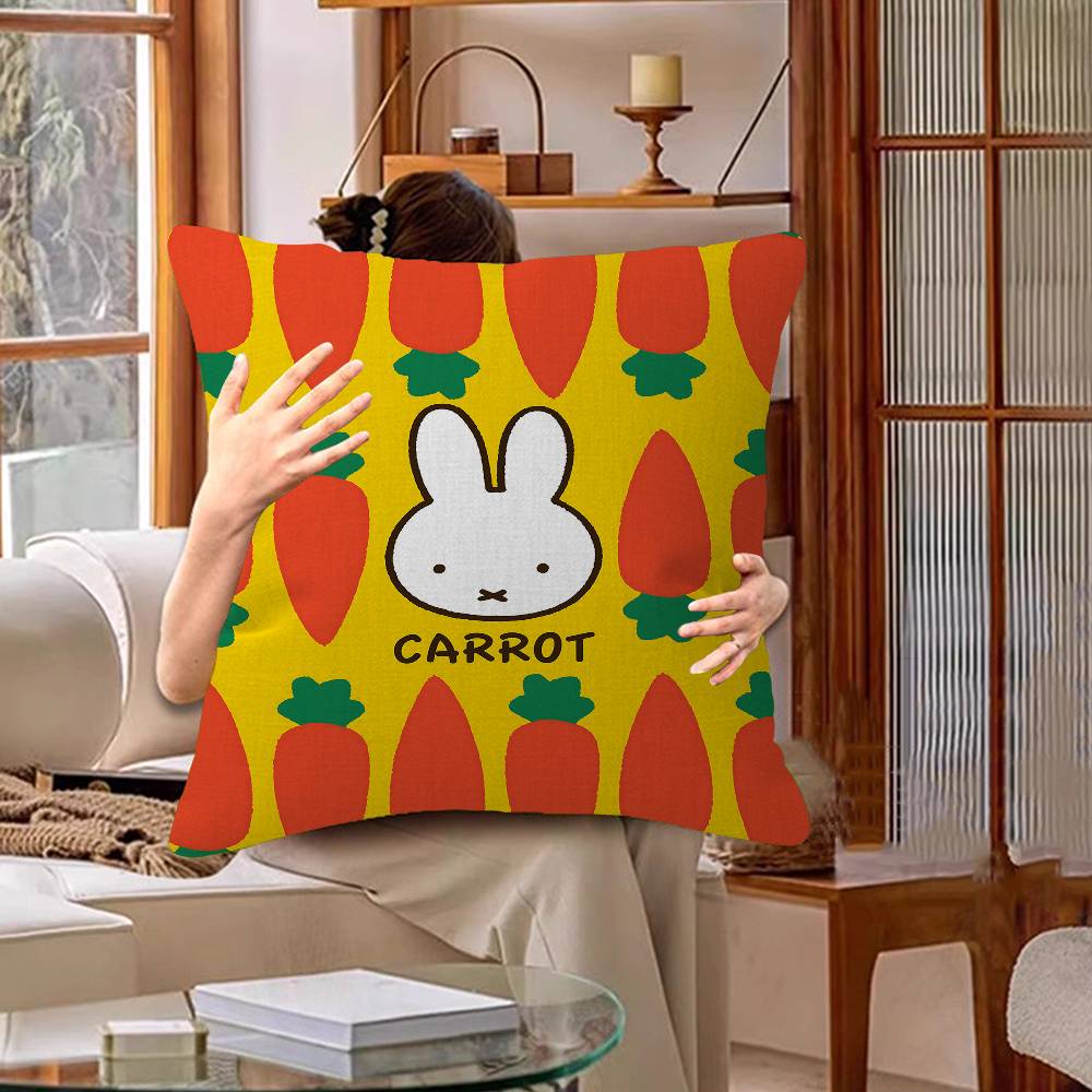 Cartoon M-miffy Cute Pillow Gifts Home Office Furnishings Bedroom Sofa Car Cushion Cover Case 45x45cm