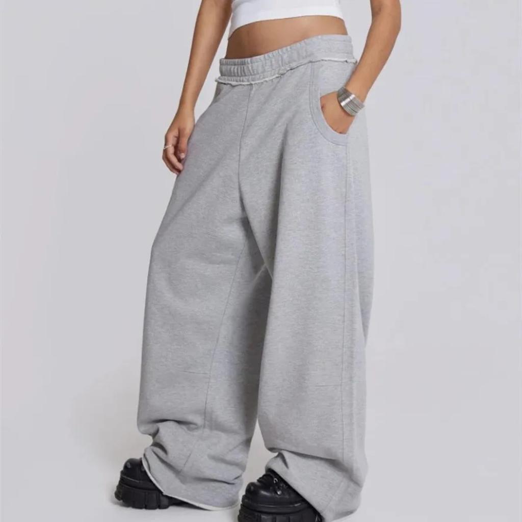 VIONA Baggy Wide Leg Sweatpants Oversized Elastic Waist Fleece Athletic Pants Fashion Joggers Streetwear