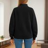 Women's Fashionable Casual Color Round Neck Long Sleeved Pullover Loose Sports Shirt Sweatshirt Top